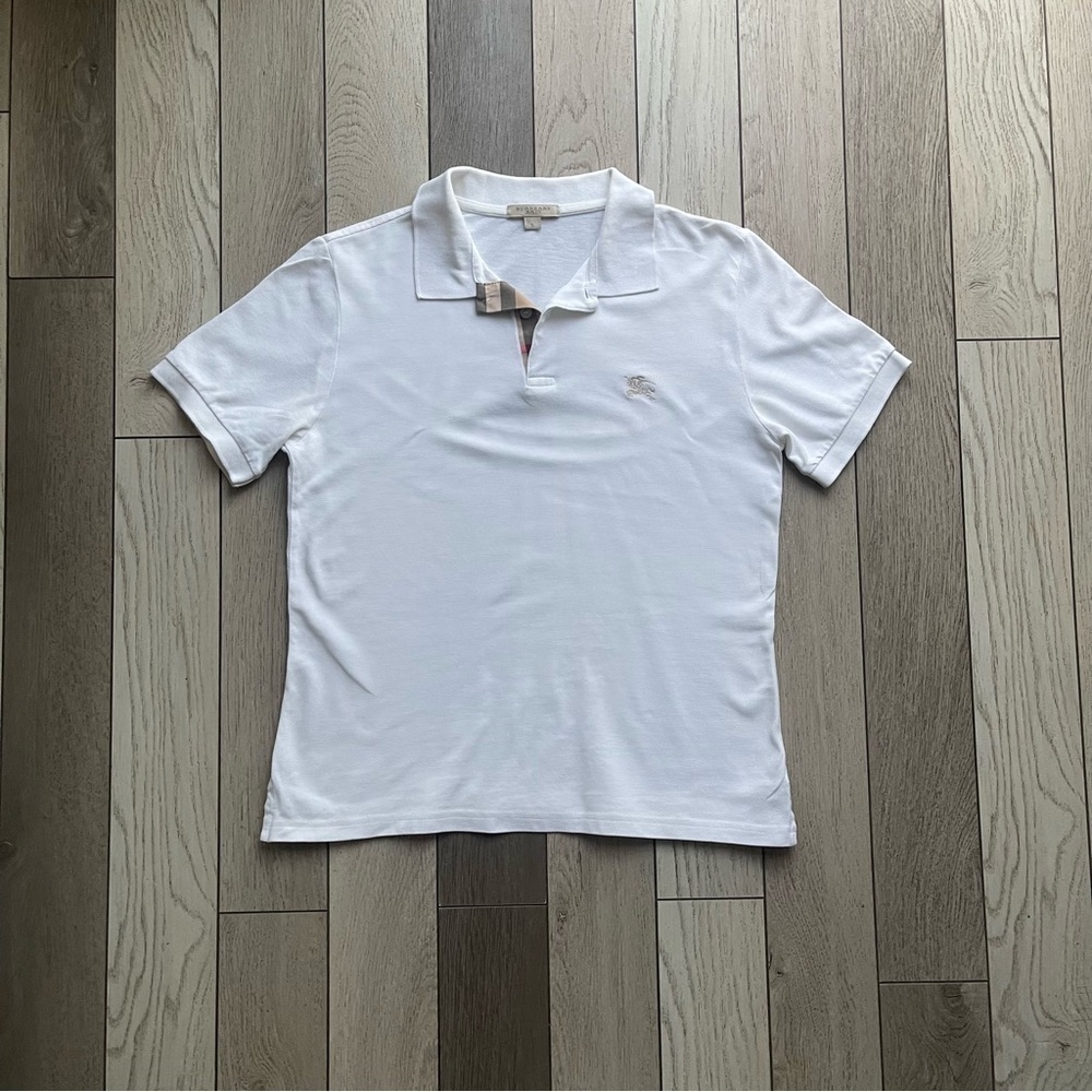 Burberry White Polo Shirt